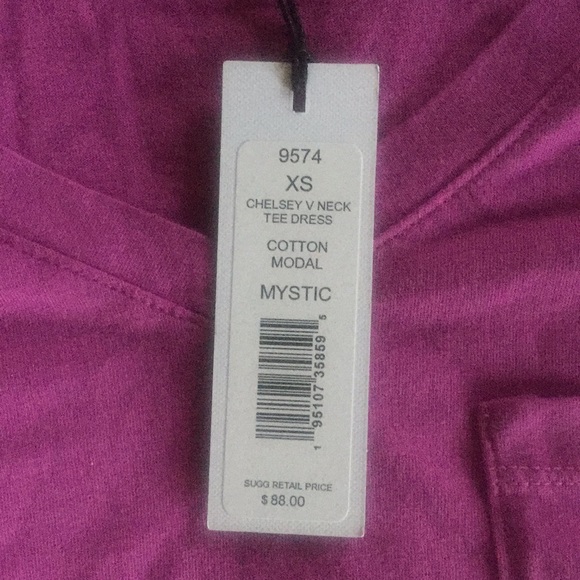 NWT Michael Stars XS Purple T-shirt Dress - Picture 3 of 3